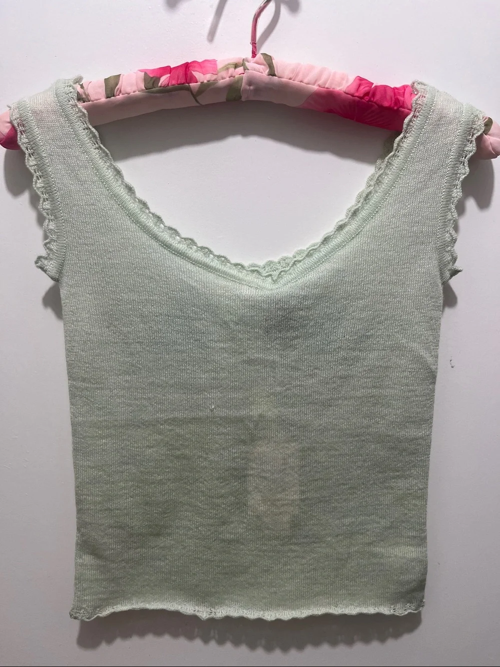 Blumarine wool Mint Floral Embroidered  Tank Top XS - Picture 6 of 12